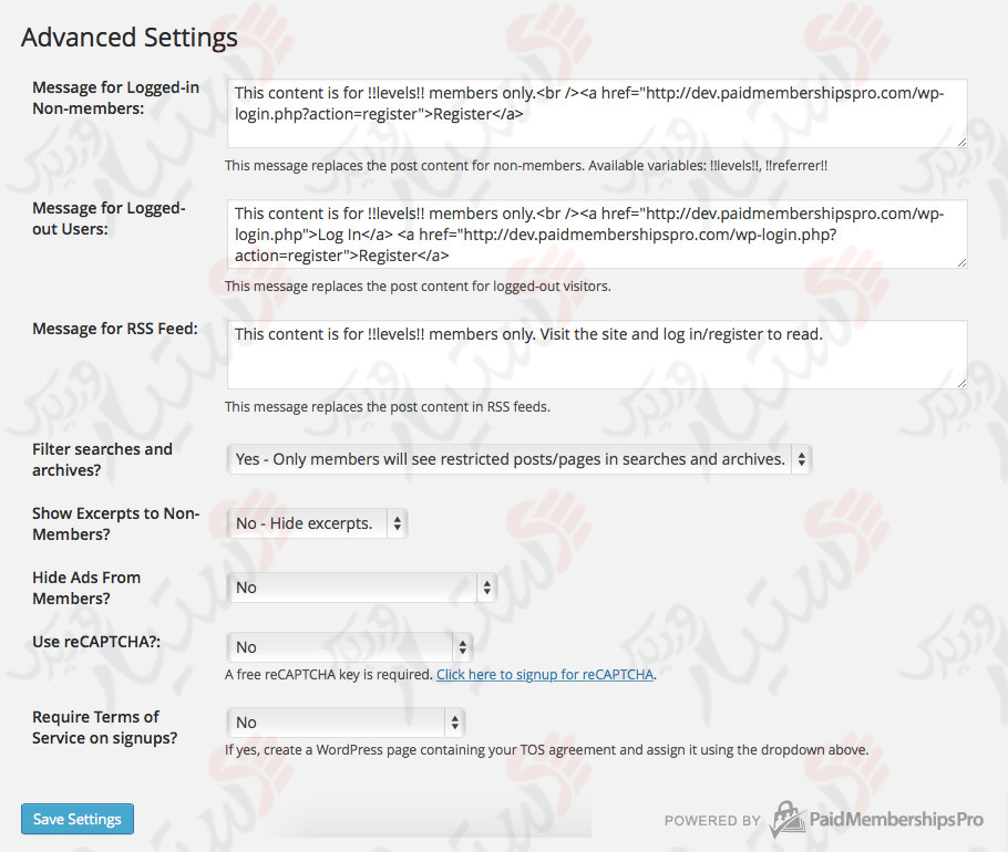 دستیار وردپرس - افزونه Paid Memberships Pro