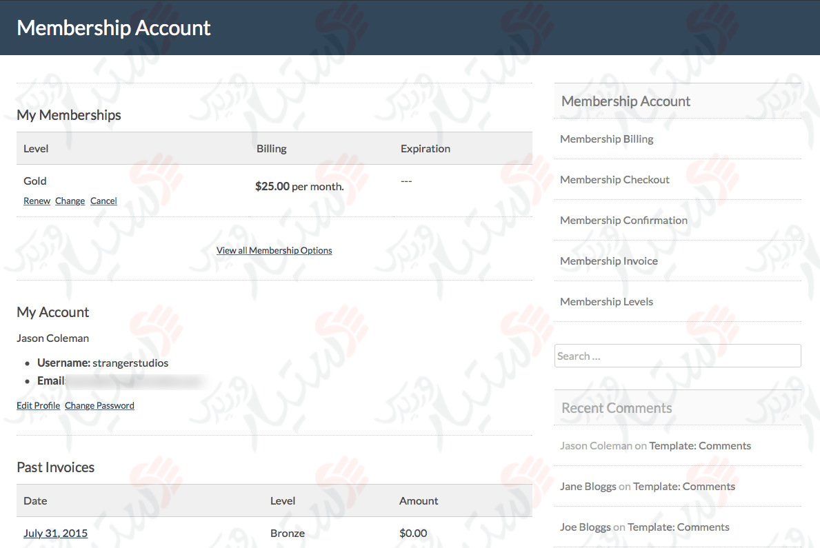 دستیار وردپرس - افزونه Paid Memberships Pro