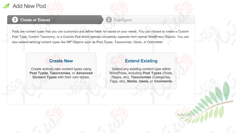 دستیار وردپرس - افزونه Pods Custom Content Types and Fields