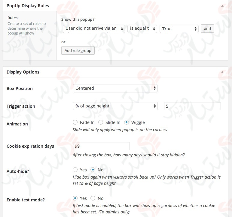 دستیار وردپرس - افزونه Popups WordPress Popup