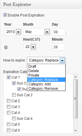 دستیار وردپرس - افزونه Post Expirator