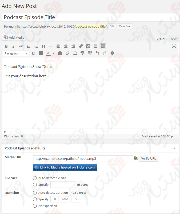 دستیار وردپرس - افزونه PowerPress Podcasting plugin by Blubrry