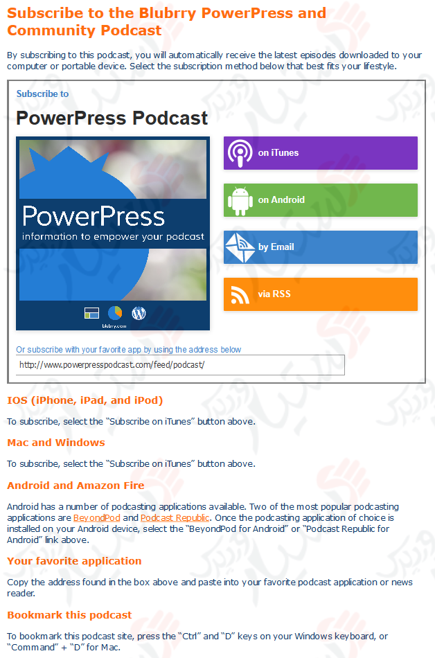 دستیار وردپرس - افزونه PowerPress Podcasting plugin by Blubrry