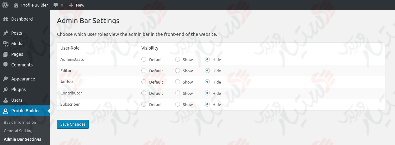 دستیار وردپرس - افزونه User registration user profile Profile Builder