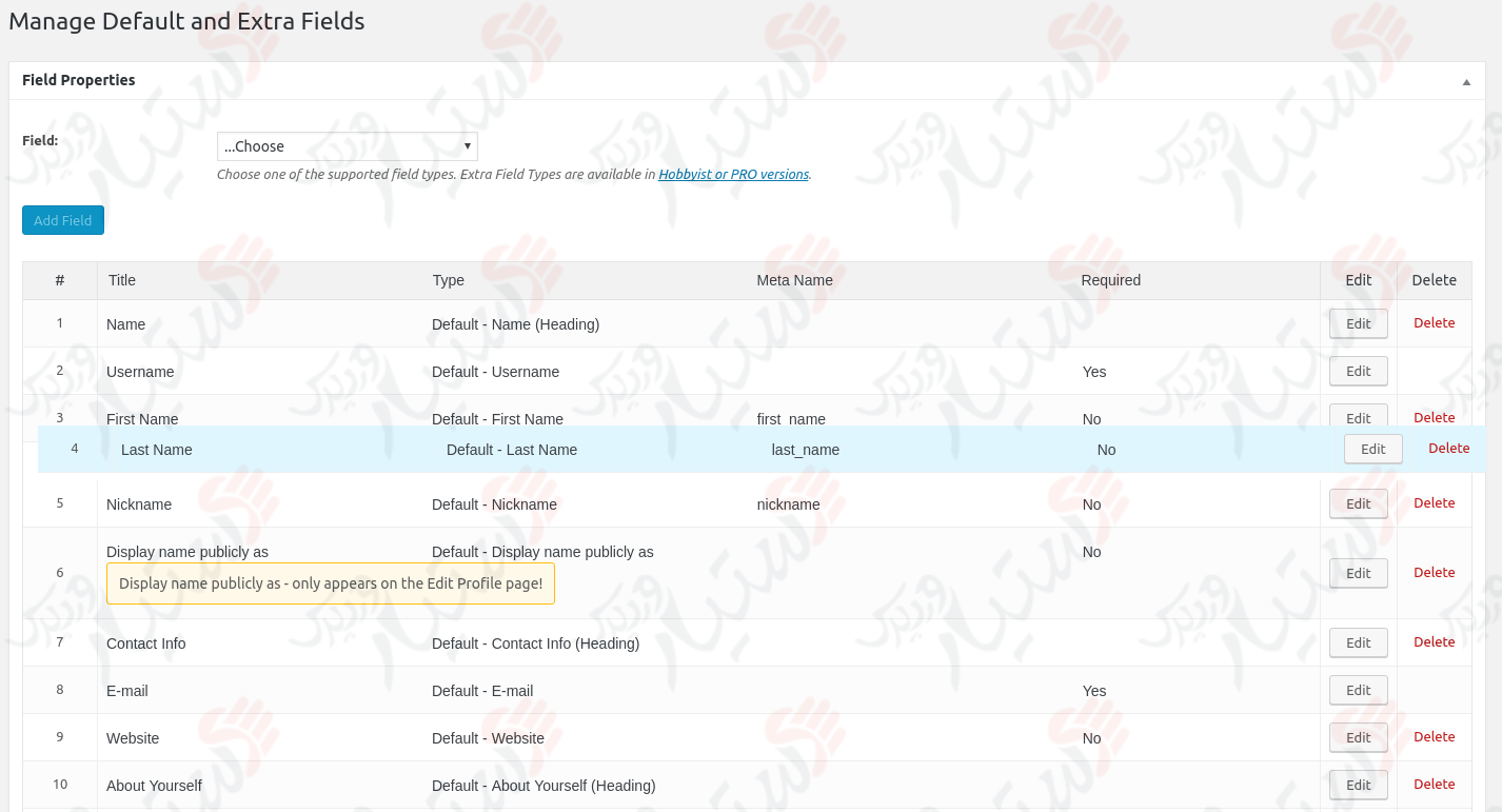دستیار وردپرس - افزونه User registration user profile Profile Builder