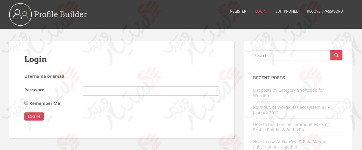 دستیار وردپرس - افزونه User registration user profile Profile Builder