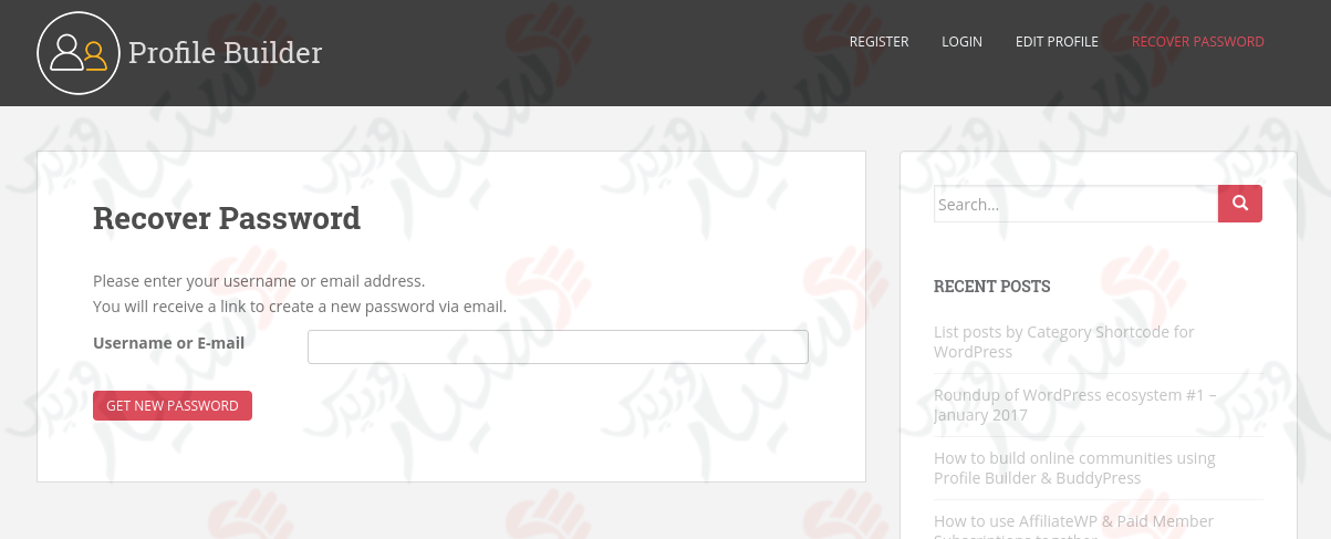دستیار وردپرس - افزونه User registration user profile Profile Builder
