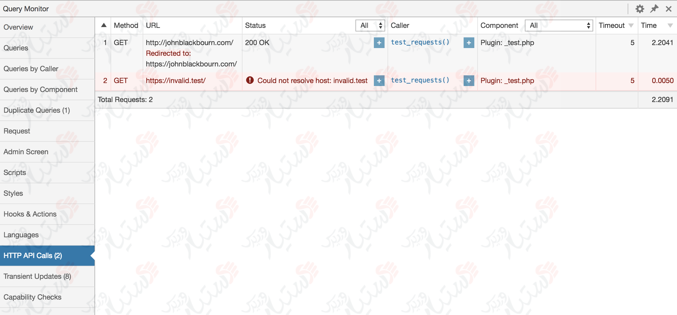 دستیار وردپرس - افزونه Query Monitor