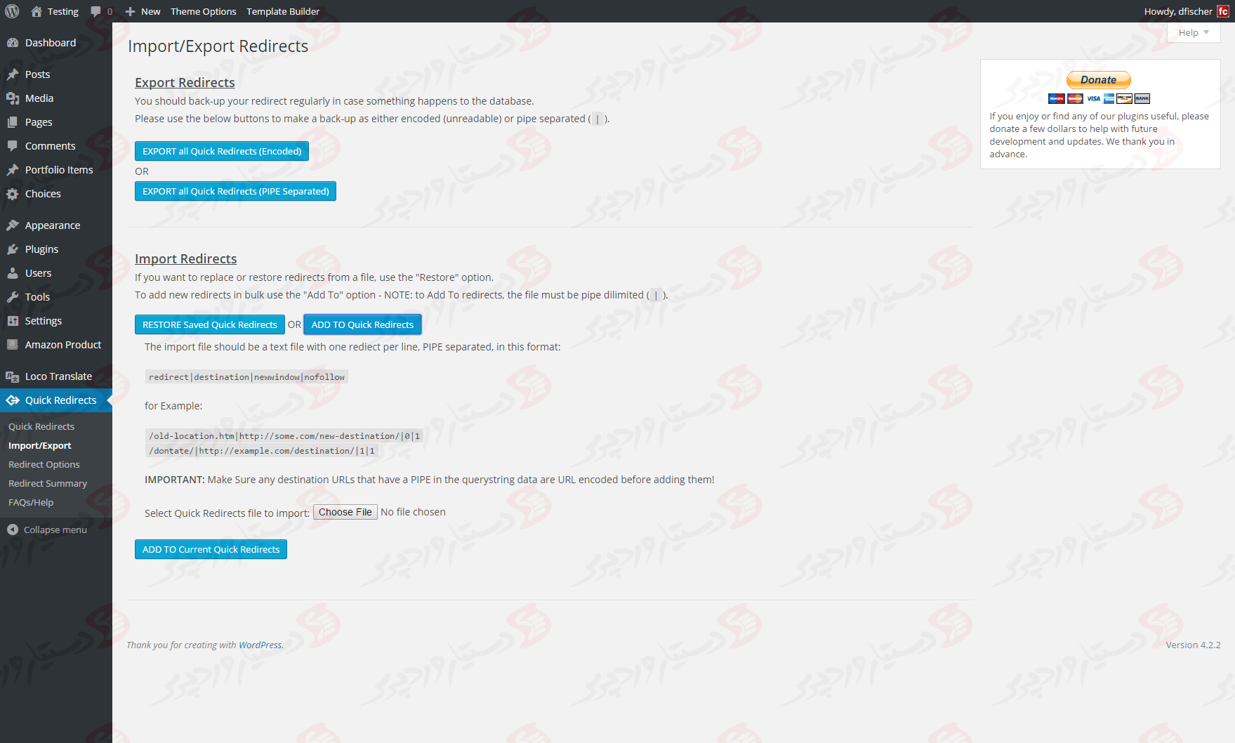 دستیار وردپرس - افزونه Quick Page/Post Redirect Plugin