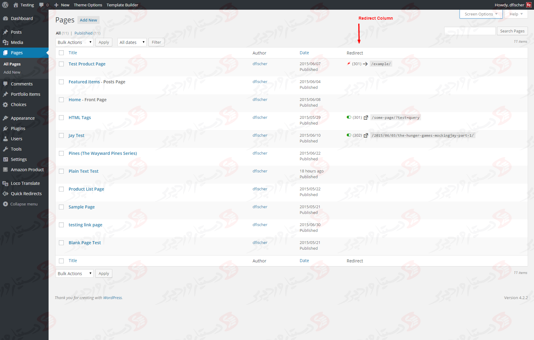 دستیار وردپرس - افزونه Quick Page/Post Redirect Plugin