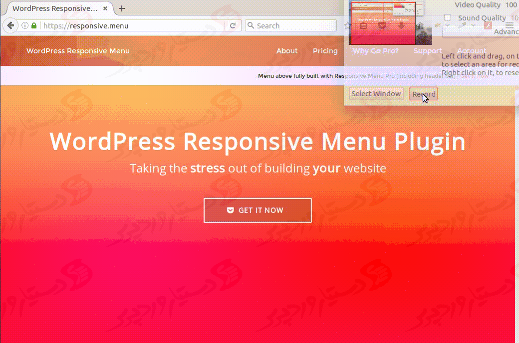 دستیار وردپرس - افزونه Responsive Menu