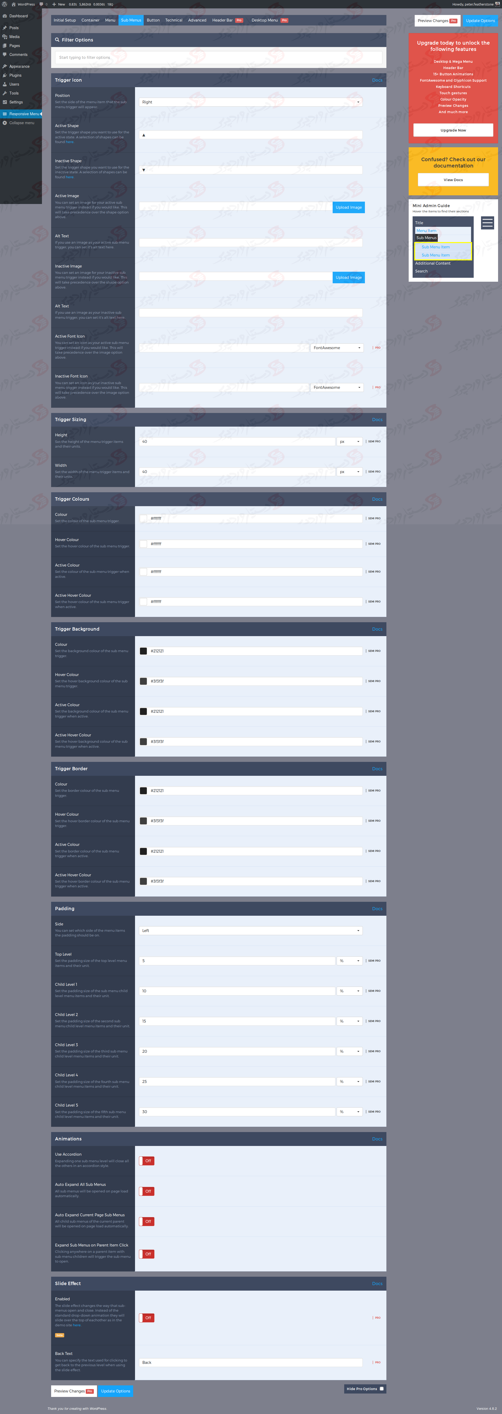 دستیار وردپرس - افزونه Responsive Menu