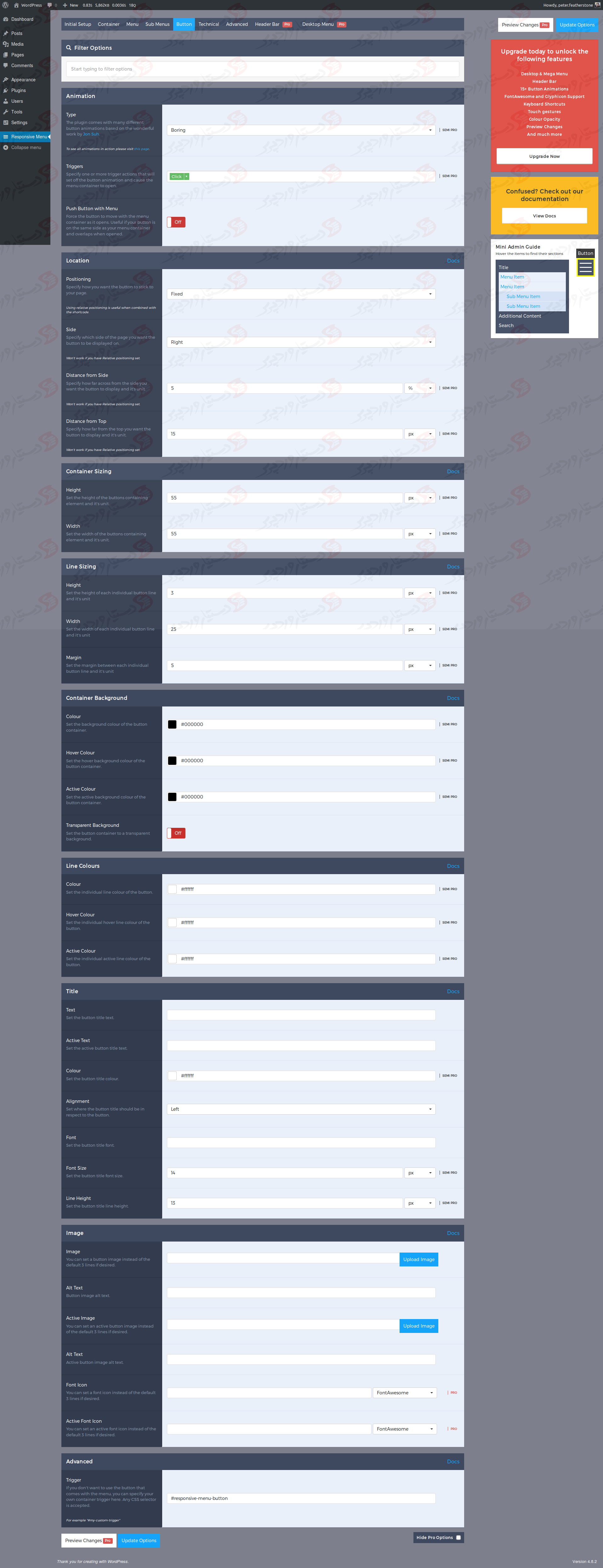 دستیار وردپرس - افزونه Responsive Menu