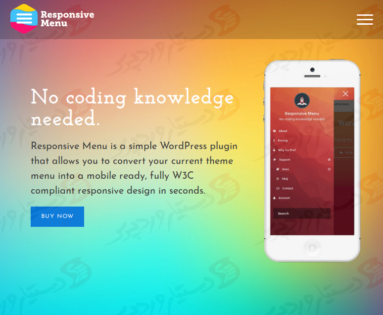 دستیار وردپرس - افزونه Responsive Menu