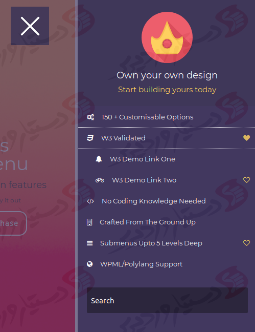 دستیار وردپرس - افزونه Responsive Menu