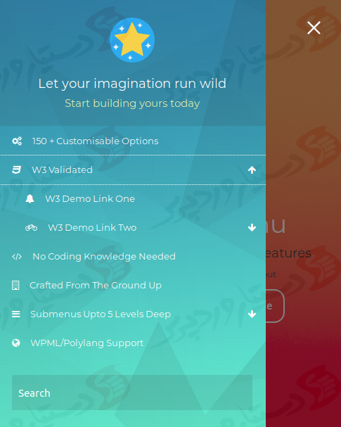 دستیار وردپرس - افزونه Responsive Menu