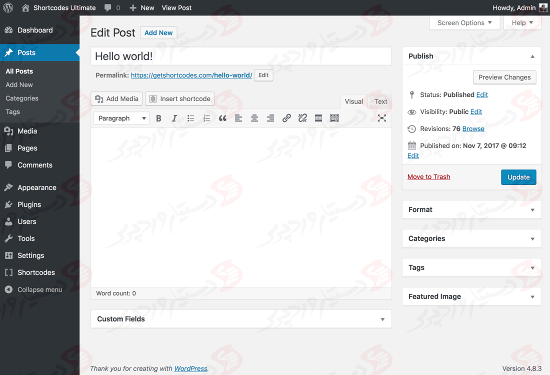 افزونه Shortcodes Ultimate