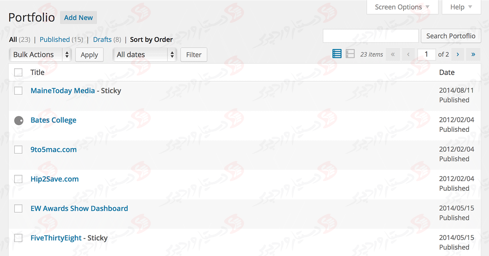 دستیار وردپرس - افزونه Simple Page Ordering