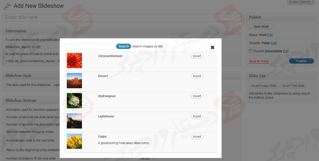 دستیار وردپرس - افزونه Slideshow