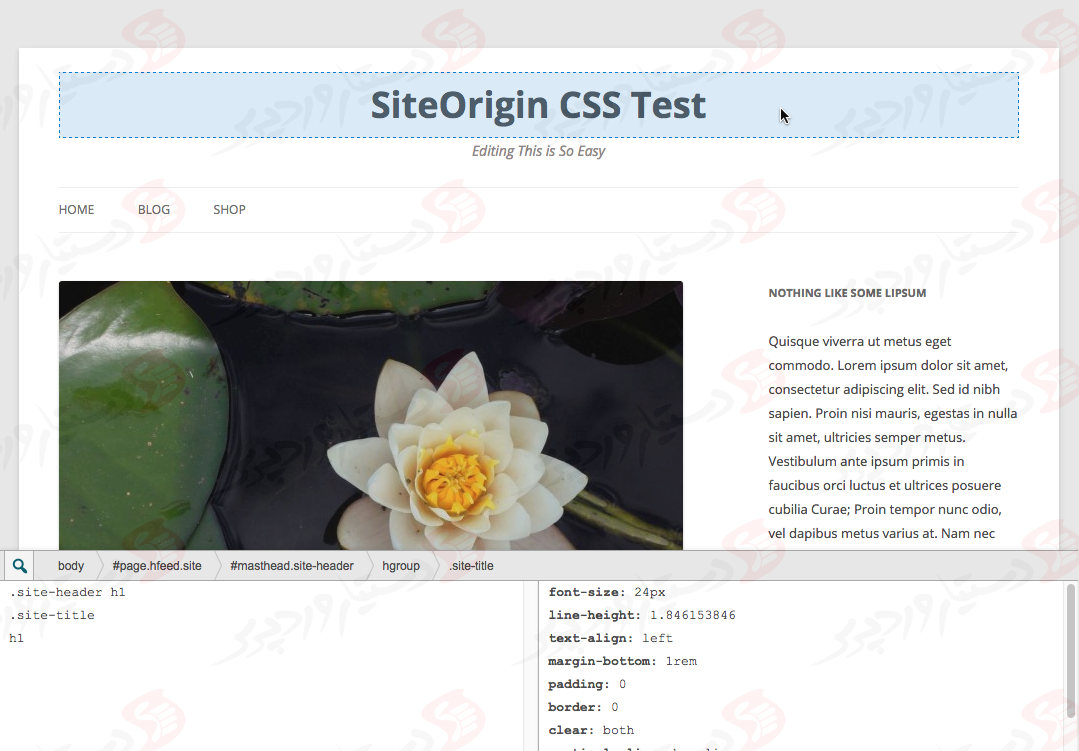 دستیار وردپرس - افزونه SiteOrigin CSS