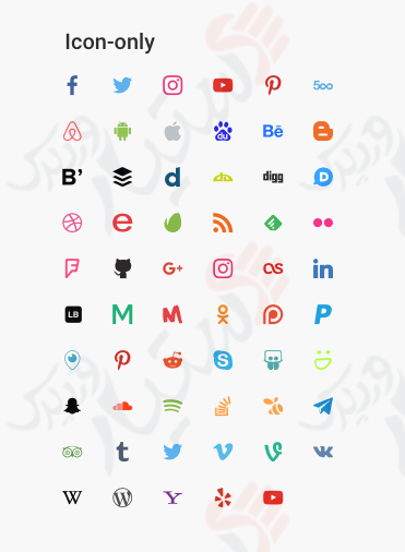 دستیار وردپرس - افزونه Social Icons Widget by WPZOOM