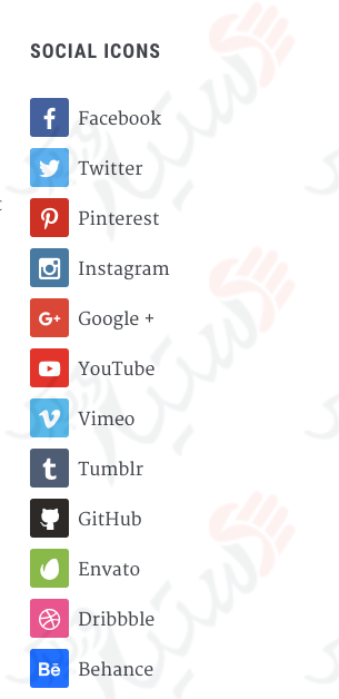 دستیار وردپرس - افزونه Social Icons Widget by WPZOOM