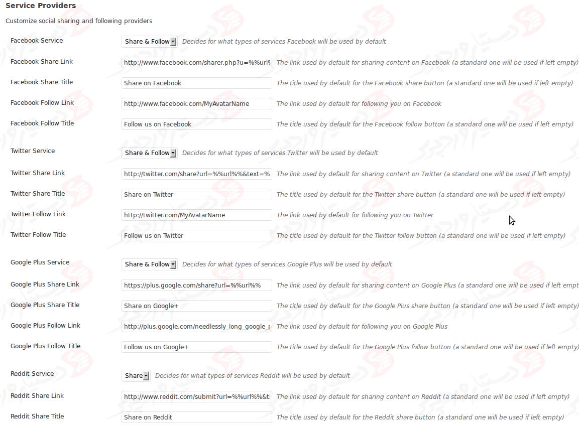دستیار وردپرس - افزونه Social Media Feather | social media sharing