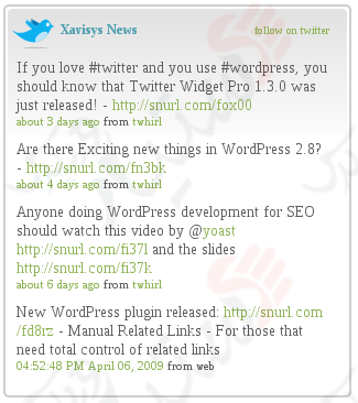 دستیار وردپرس - افزونه Twitter Widget Pro