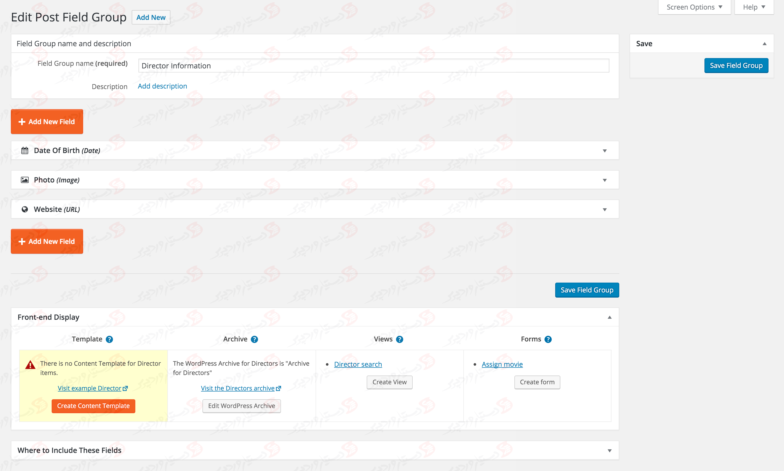 دستیار وردپرس - افزونه Toolset Types Custom Post Types, Custom Fields and Taxonomies