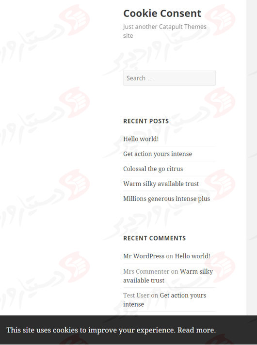 دستیار وردپرس - افزونه Cookie Consent