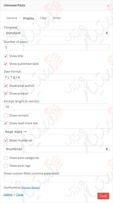 دستیار وردپرس - افزونه Ultimate Posts Widget