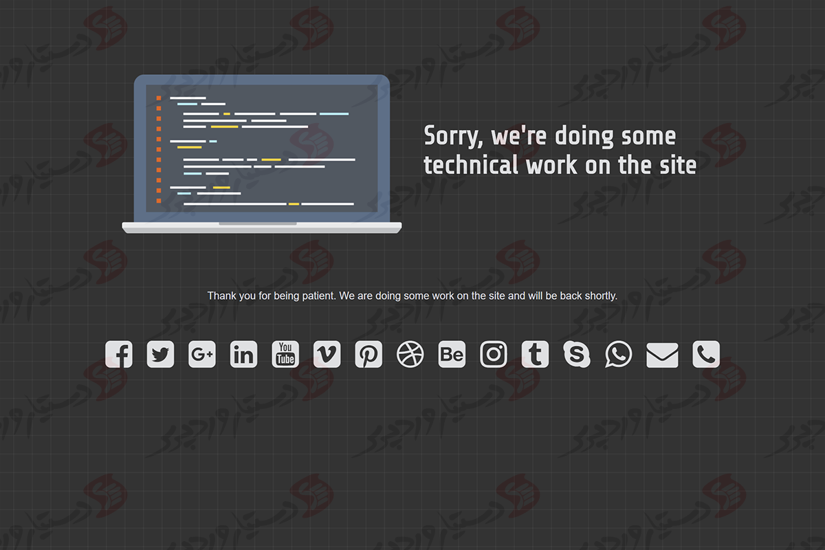 دستیار وردپرس - افزونه Under Construction