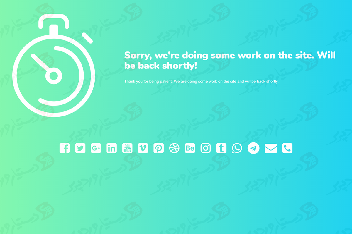 دستیار وردپرس - افزونه Under Construction