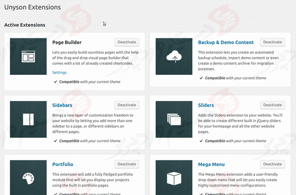 دستیار وردپرس - افزونه Unyson