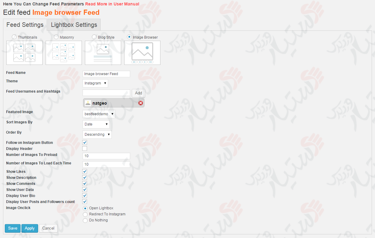دستیار وردپرس - افزونه 10Web Instagram Feed Instagram Gallery