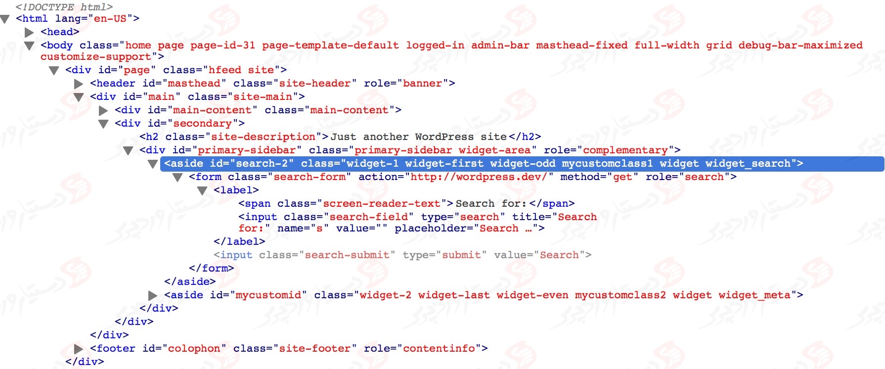 دستیار وردپرس - افزونه Widget CSS Classes