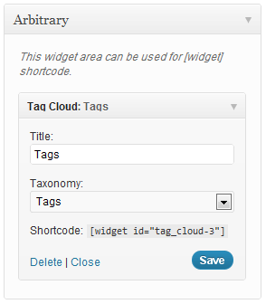 دستیار وردپرس - افزونه Widget Shortcode