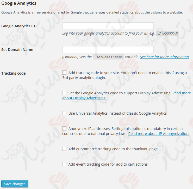 دستیار وردپرس - افزونه WooCommerce Google Analytics Integration