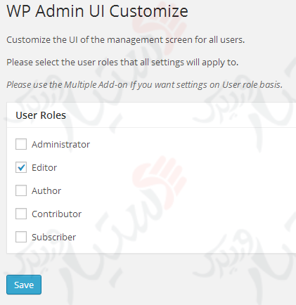 دستیار وردپرس - افزونه WP Admin UI Customize