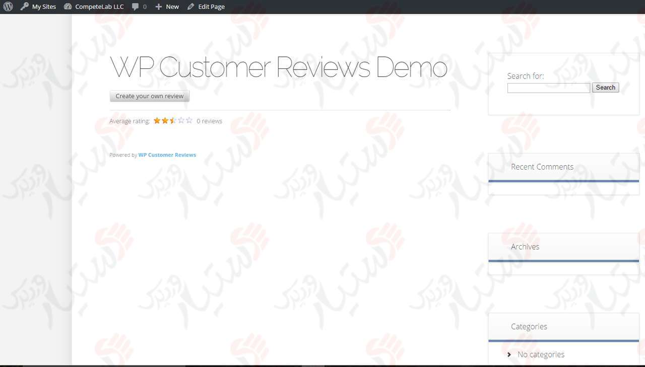 دستیار وردپرس - افزونه WP Customer Reviews