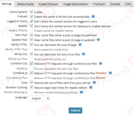 دستیار وردپرس - افزونه WP Fastest Cache