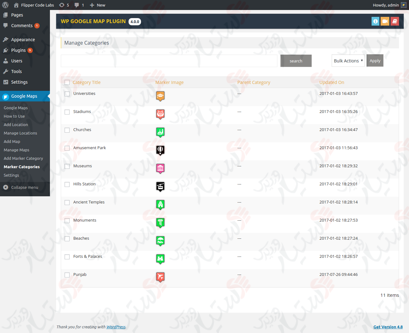 دستیار وردپرس - افزونه WP Google Map Plugin