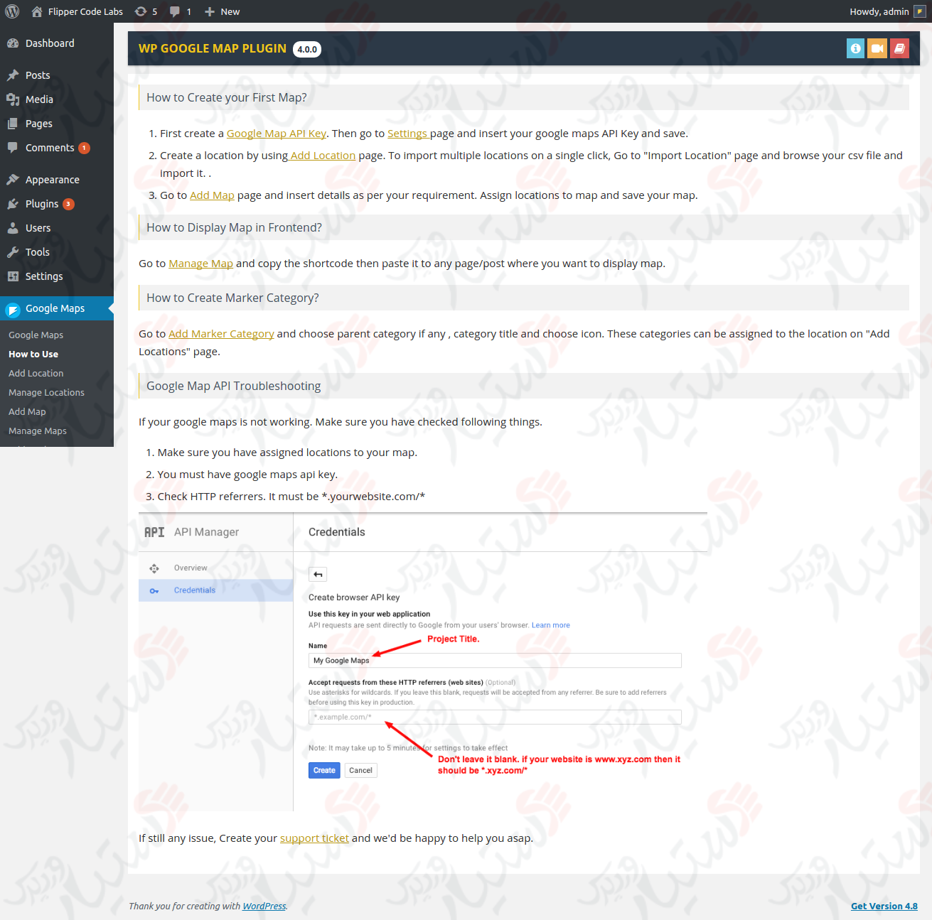 دستیار وردپرس - افزونه WP Google Map Plugin