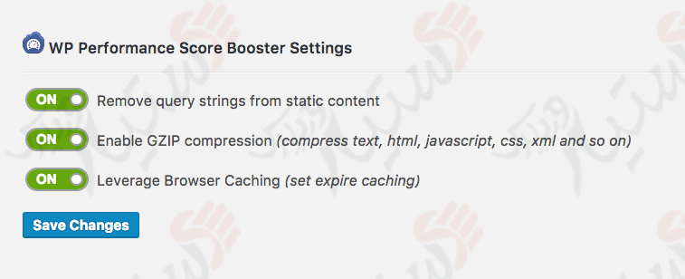 دستیار وردپرس - افزونه WP Performance Score Booster