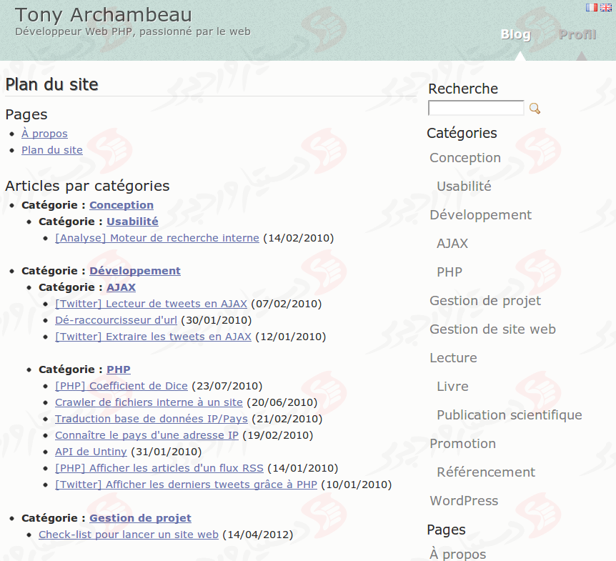 دستیار وردپرس - افزونه WP Sitemap Page