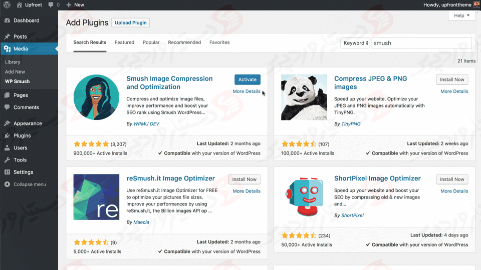 افزونه Smush Image Compression and Optimization