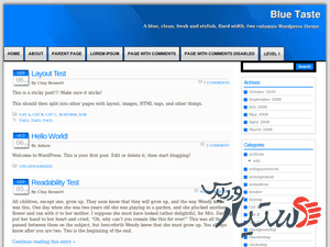 دانلود قالب وردپرس Blue Taste