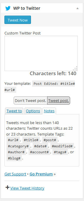 دستیار وردپرس - افزونه WP to Twitter