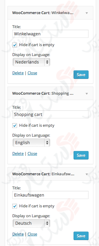 دستیار وردپرس - افزونه WPML Widgets