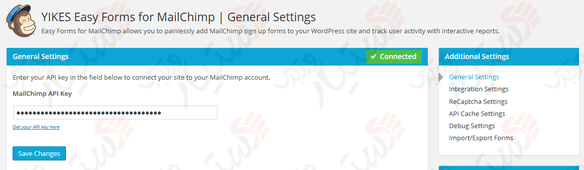 دستیار وردپرس - افزونه Easy Forms for MailChimp